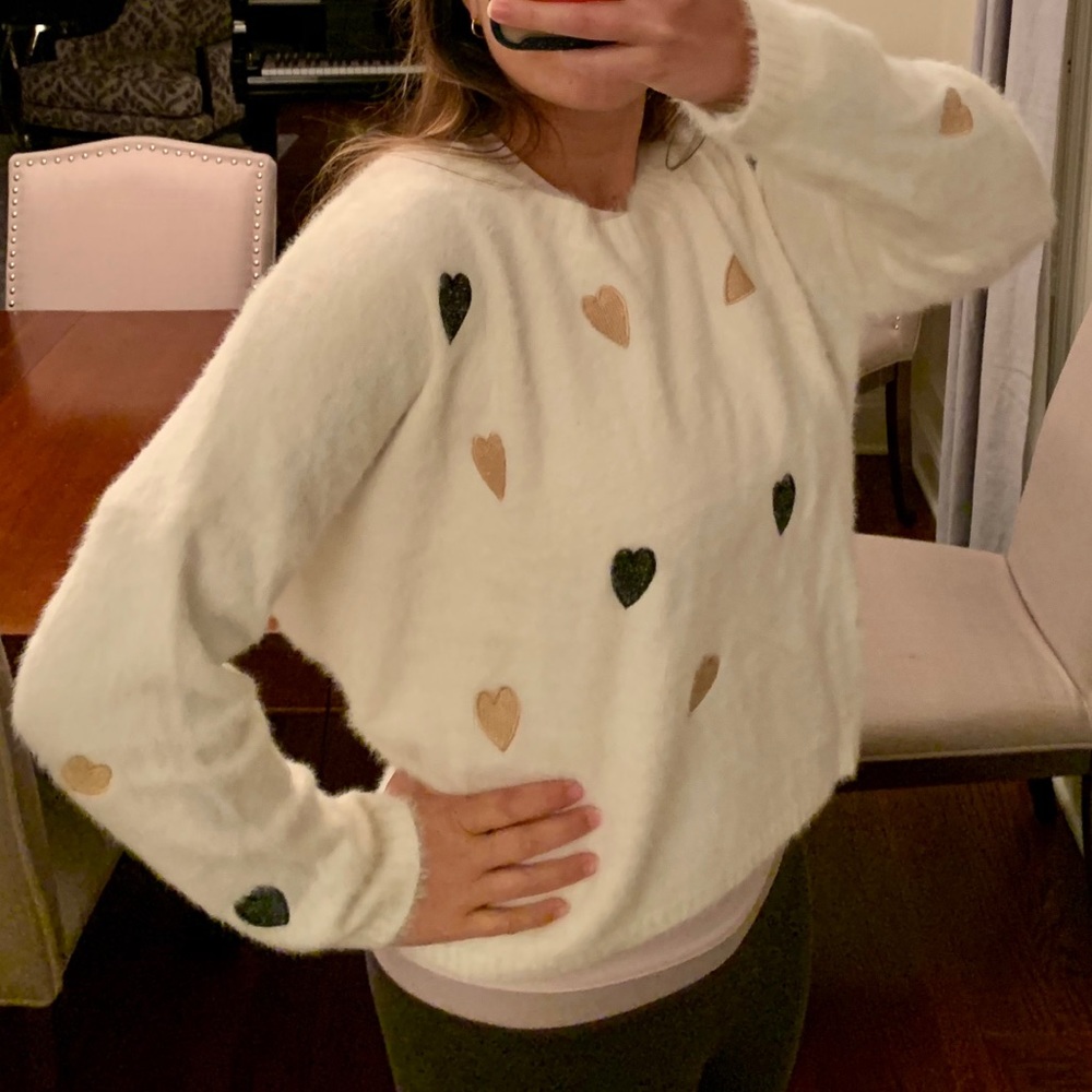 NWOT Molly Bracken Soft Heart Sweater Size Small